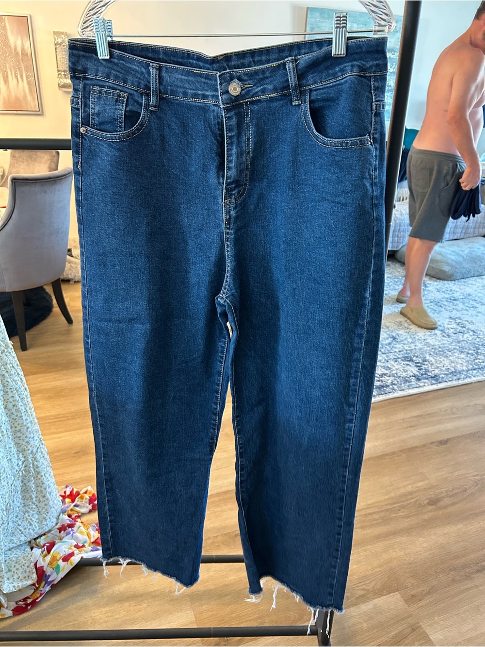 Riders by Lee Dark Blue Cropped Straight-Leg Jeans
